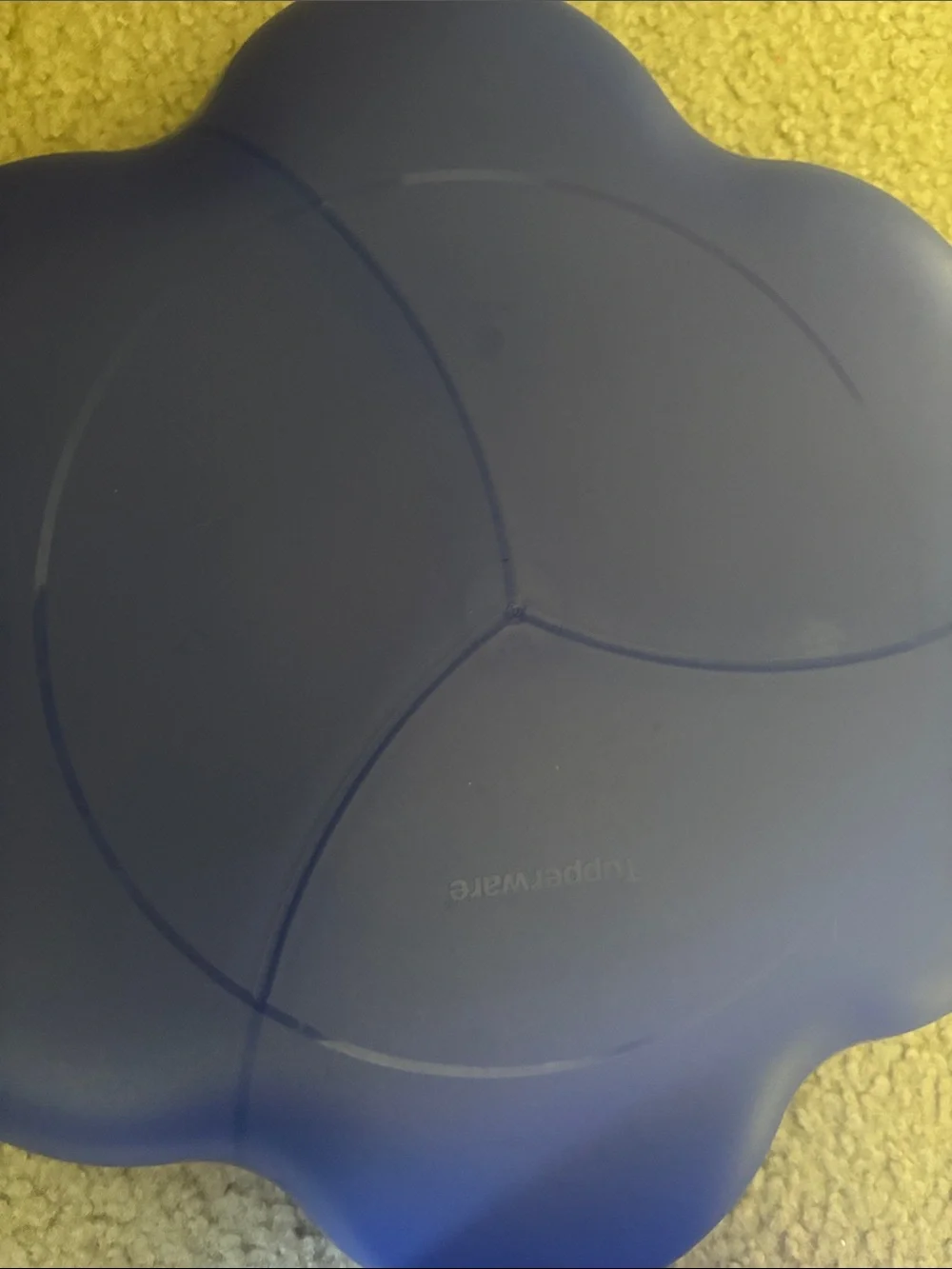 Tupperware Blue Flower-Shaped Serving Tray Set